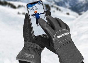 4. KINGSBOM Waterproof & Windproof Thermal Gloves Waterproof Motorcycle Gloves